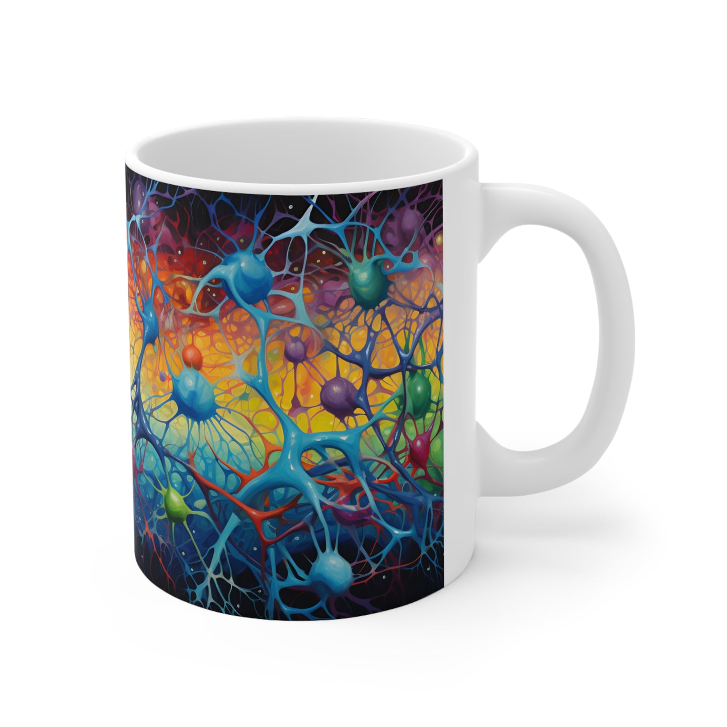Vibrant Neuron Mug - 11pz Ceramic Mug - Sea Siren Mug