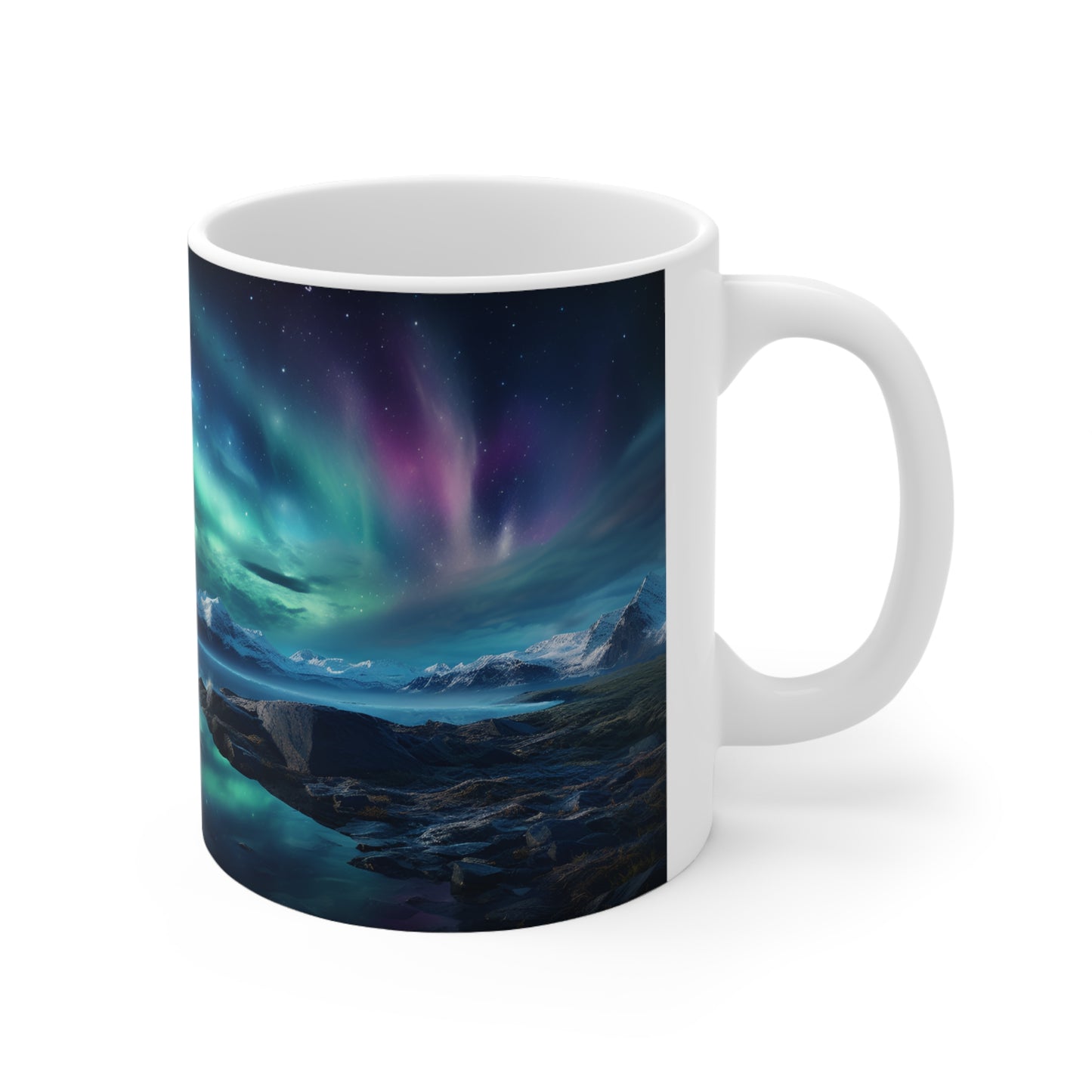 Aurora Borealis Mug - 11 oz Ceramic Coffee Mug