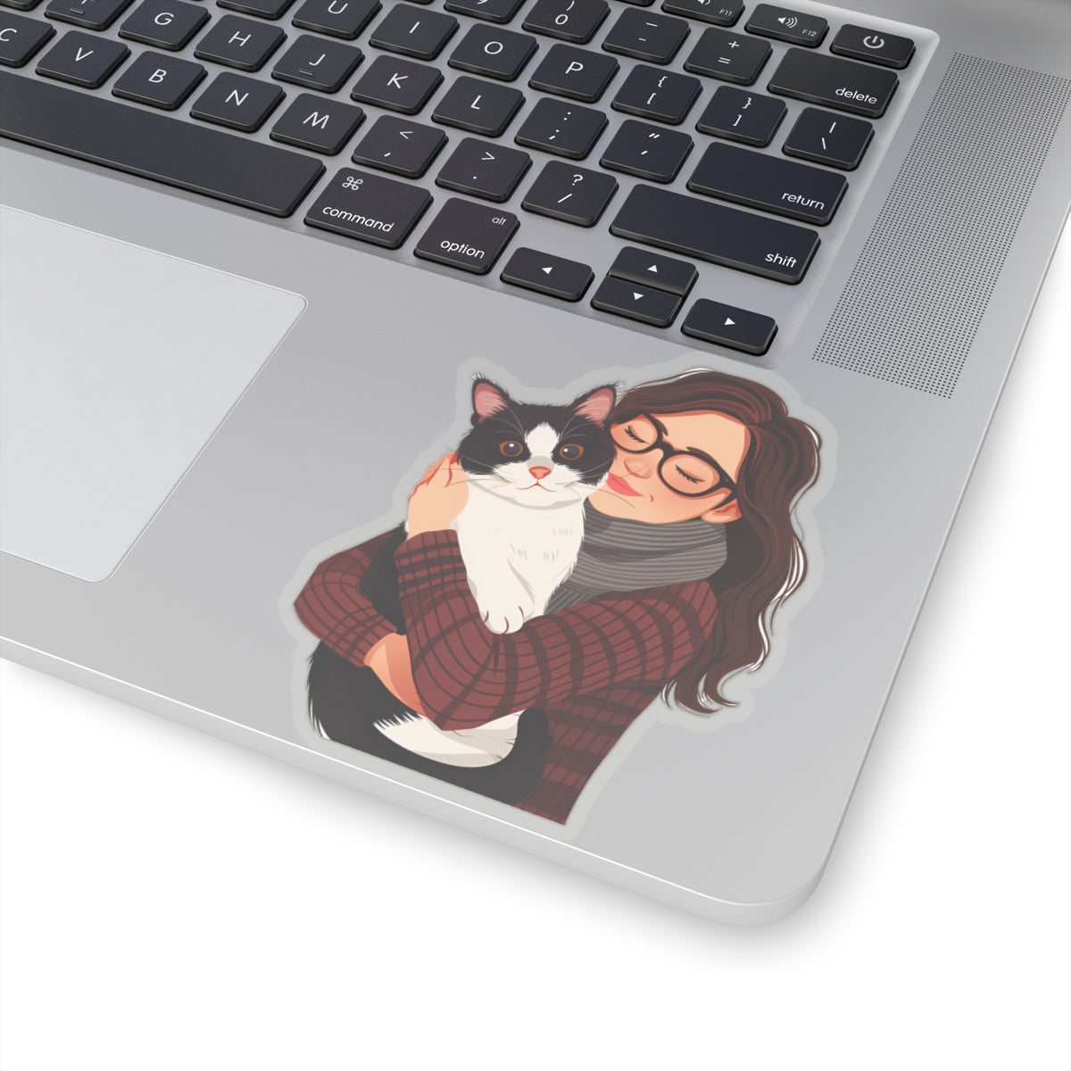 A Woman and Her Cat Sticker