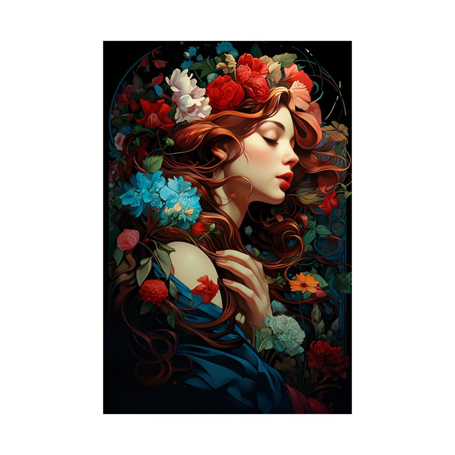 Floral Woman Poster