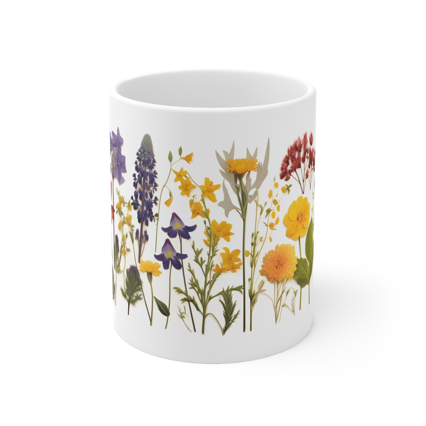 Flower Mug -  11 oz Ceramic Mug