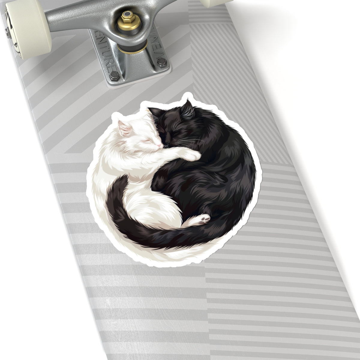 Black Cat and White Cat Sticker