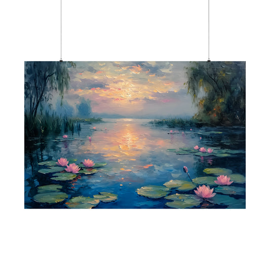 Impressionist Lily Pond Poster