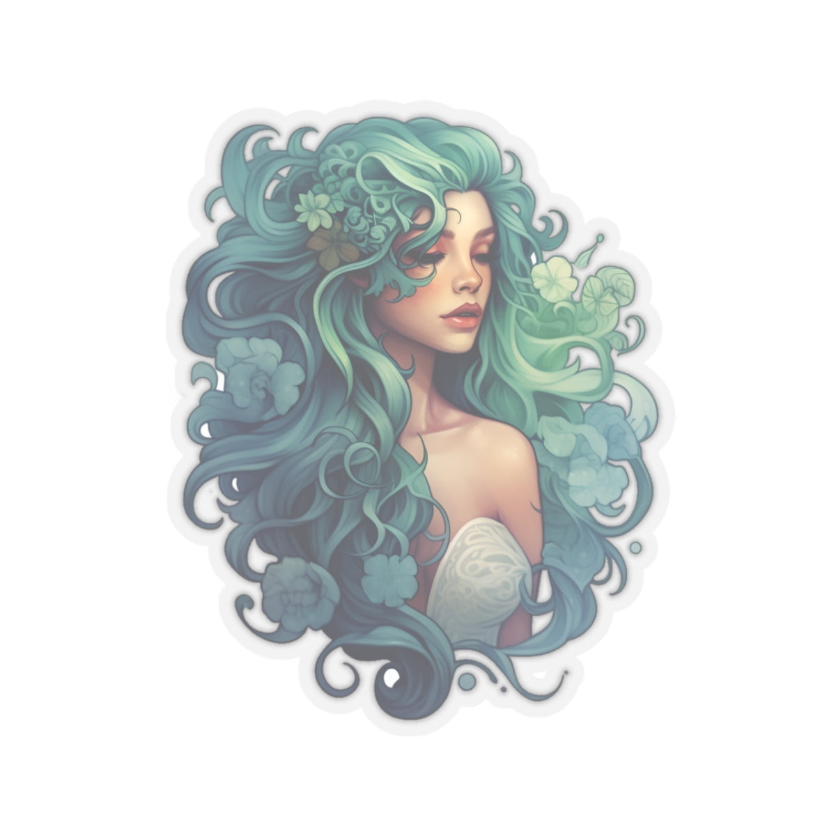 Green Sea Siren Sticker