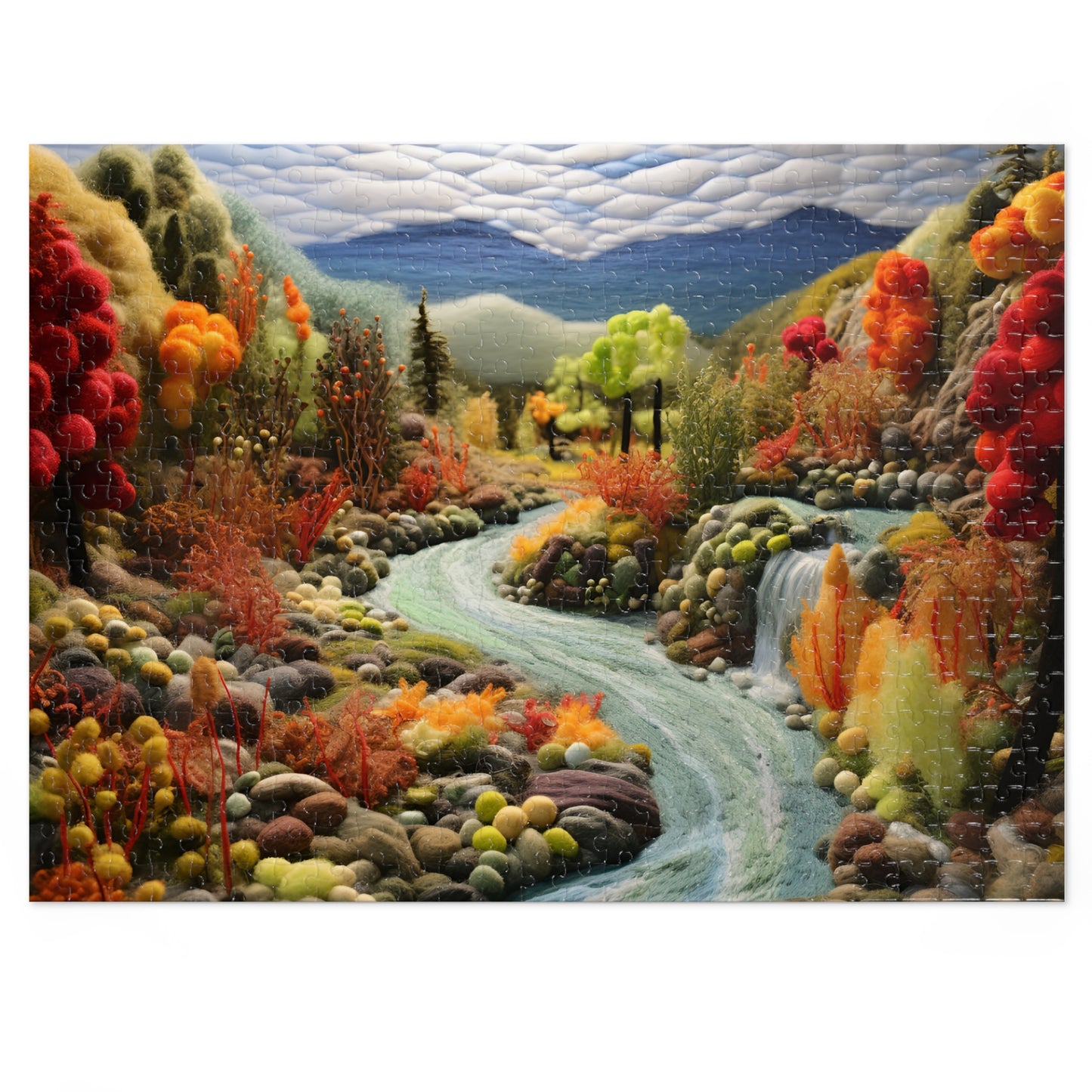 Felted Forest Stream Jigsaw Puzzle ( 500,1000-Piece)