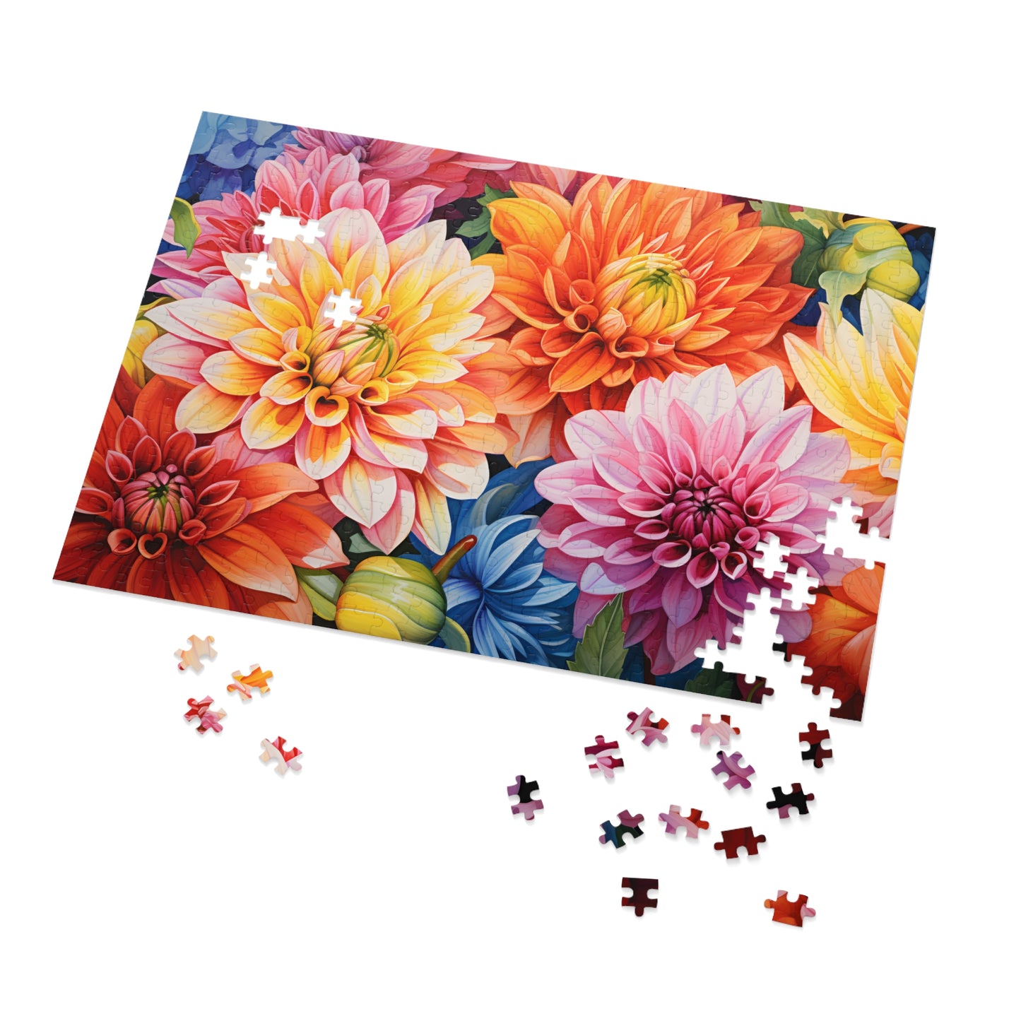 Dahlias Jigsaw Puzzle ( 500,1000-Piece)