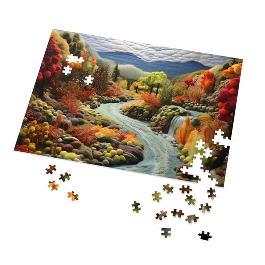 Felted Forest Stream Jigsaw Puzzle ( 500,1000-Piece)