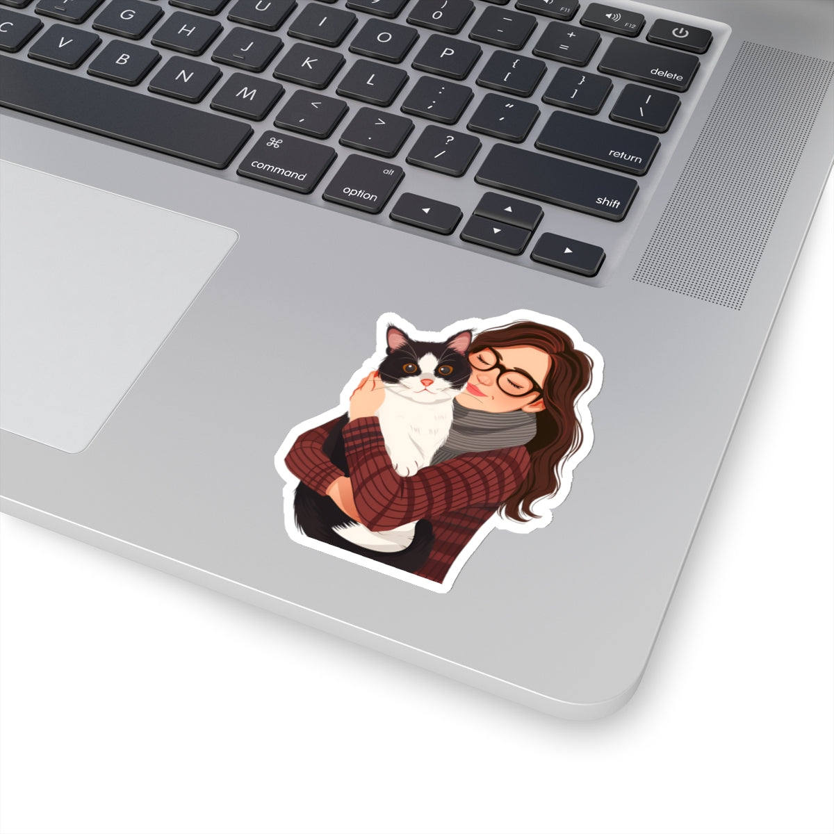 A Woman and Her Cat Sticker