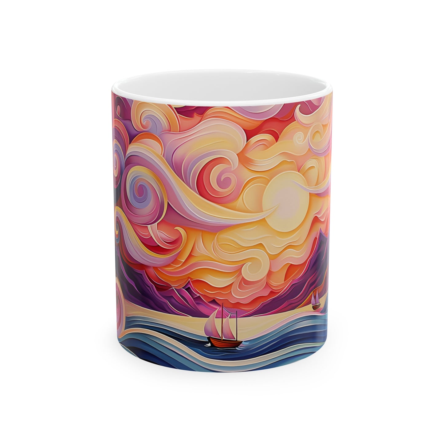 Pink and Purple Sailing Mug