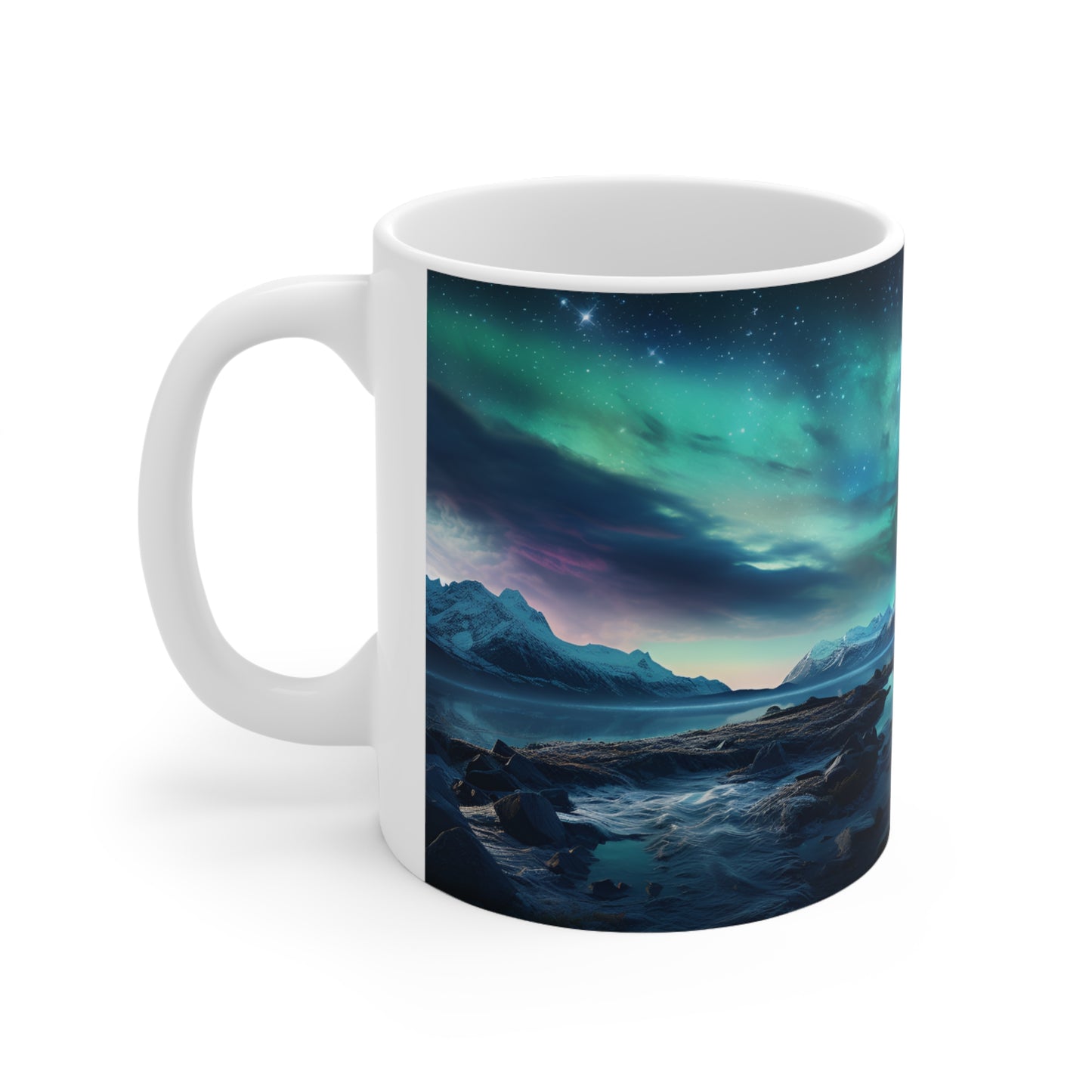 Aurora Borealis Mug - 11 oz Ceramic Coffee Mug