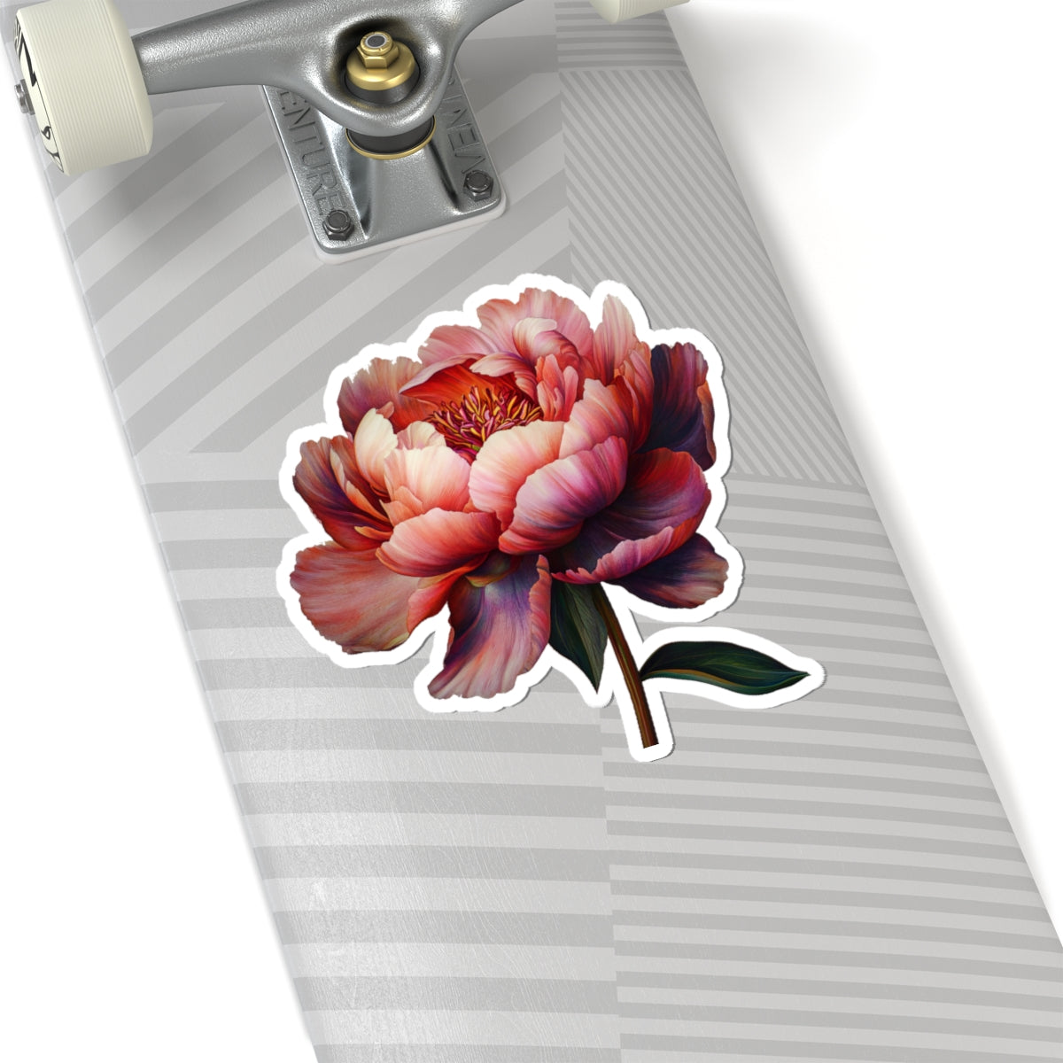 Peach Peony Sticker