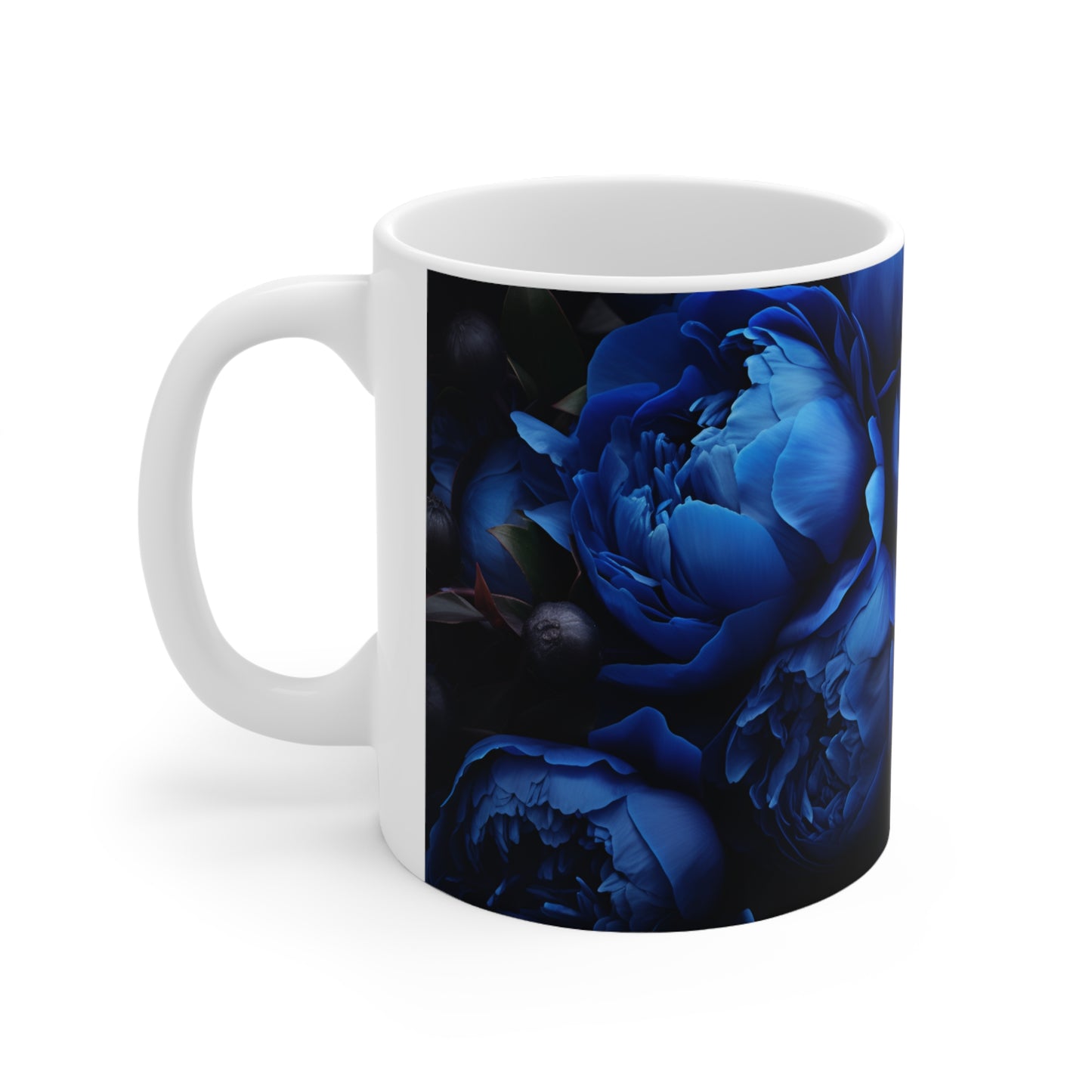 Blue Peonies Mug