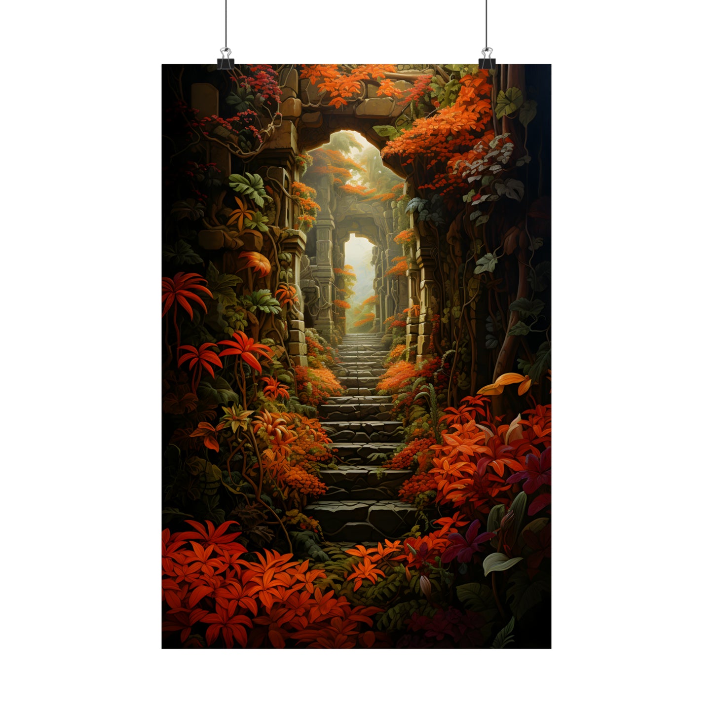 Ancient Ruins Pathway Poster