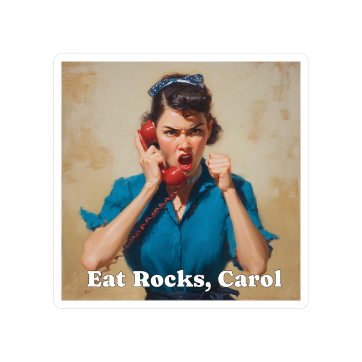 Eat Rocks Carol Sticker