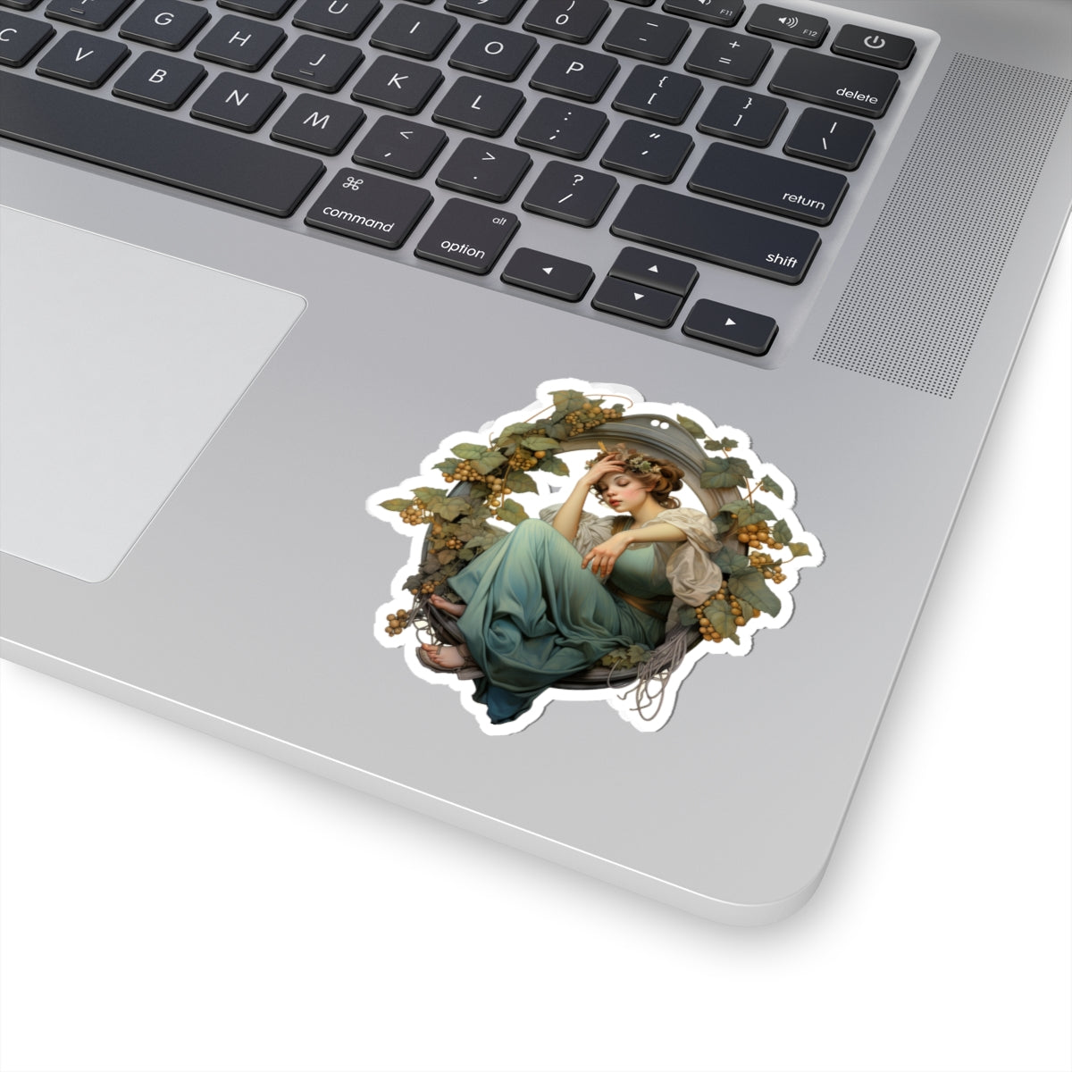 Beautiful Woman with Grapes Sticker