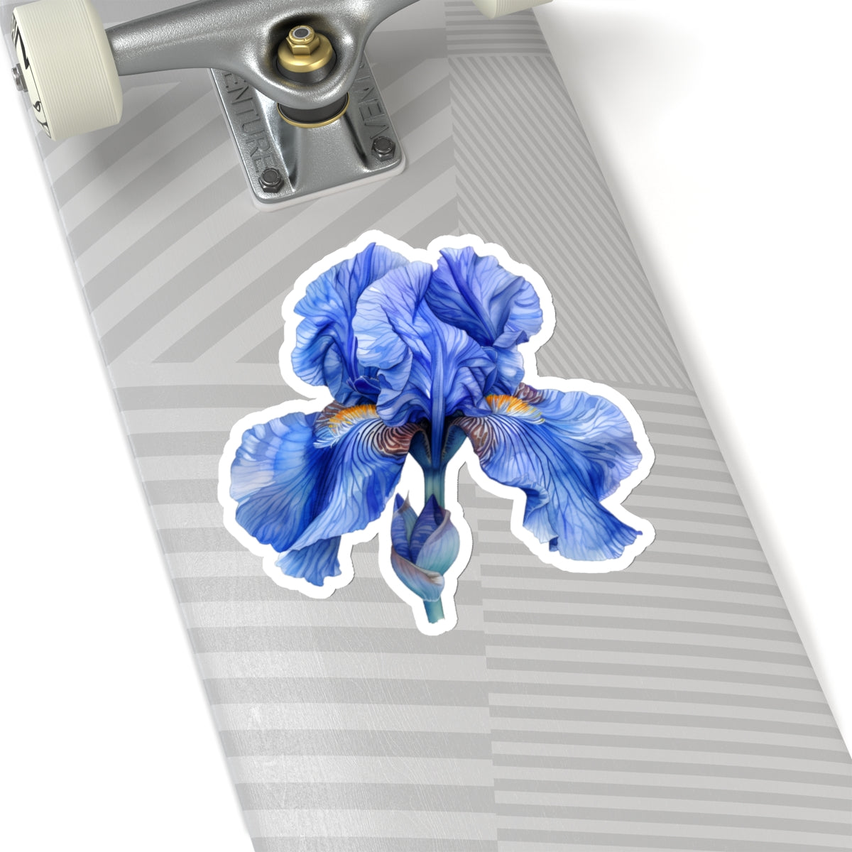 Blue Watercolor Iris Sticker