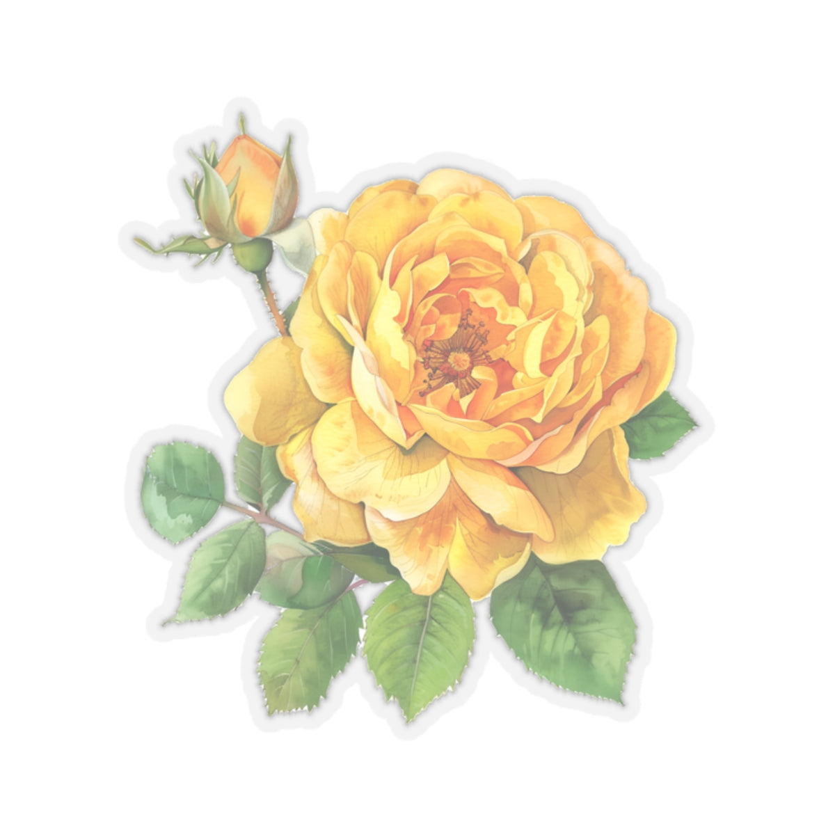 Yellow Rose Sticker