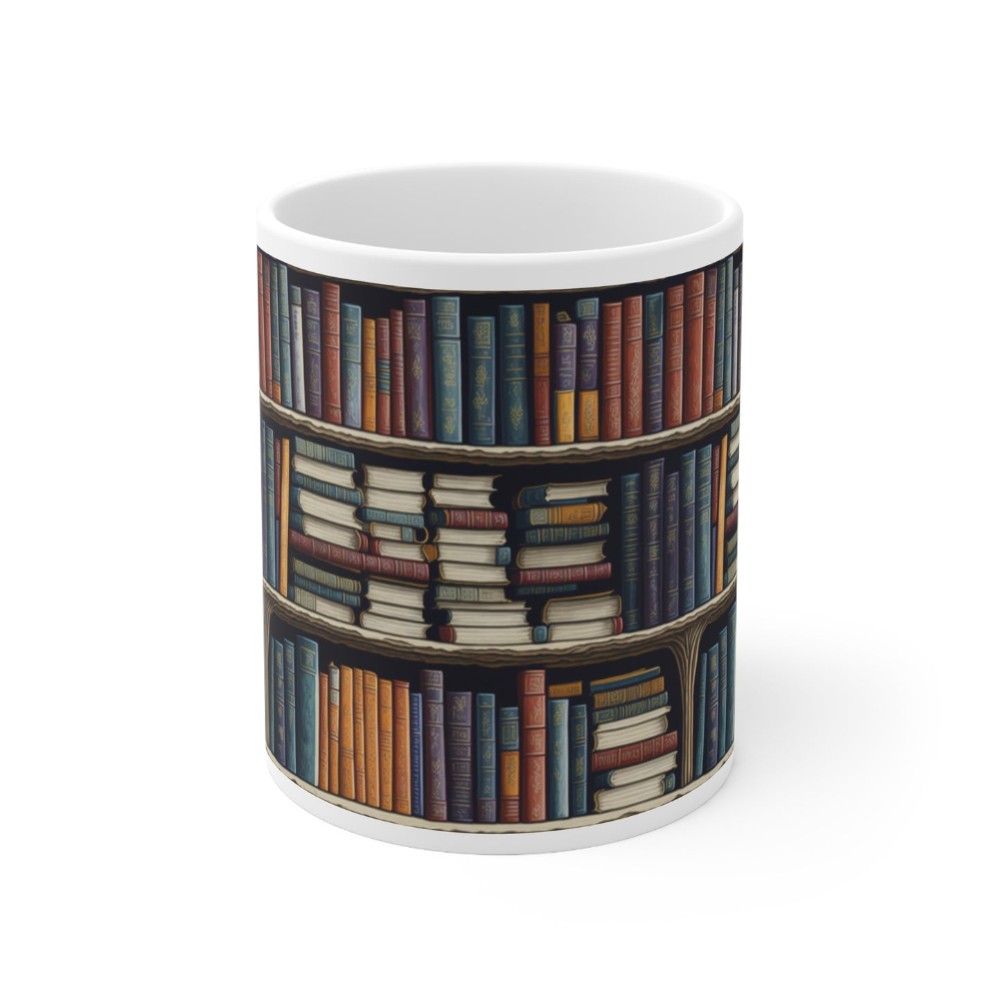 Book Shelves Ceramic Mug 11oz