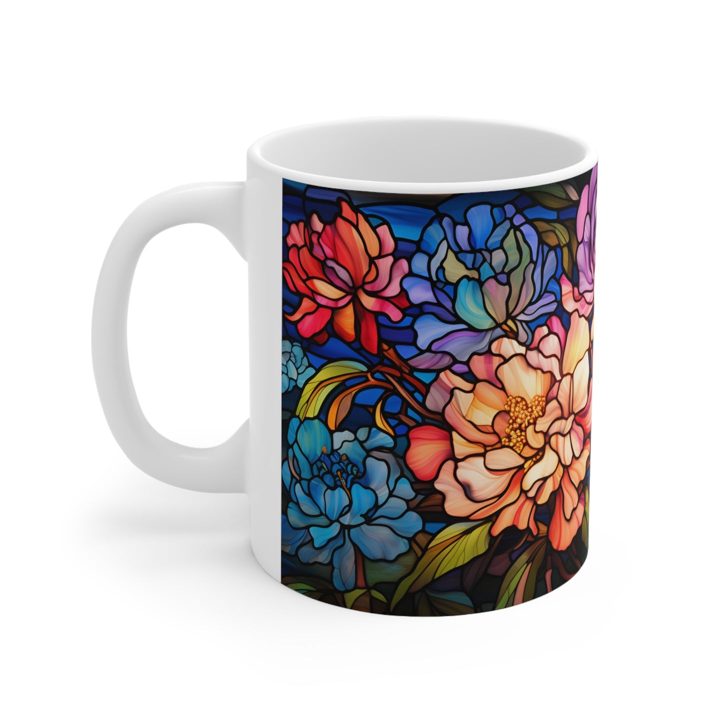 Stained Glas Peony Mug