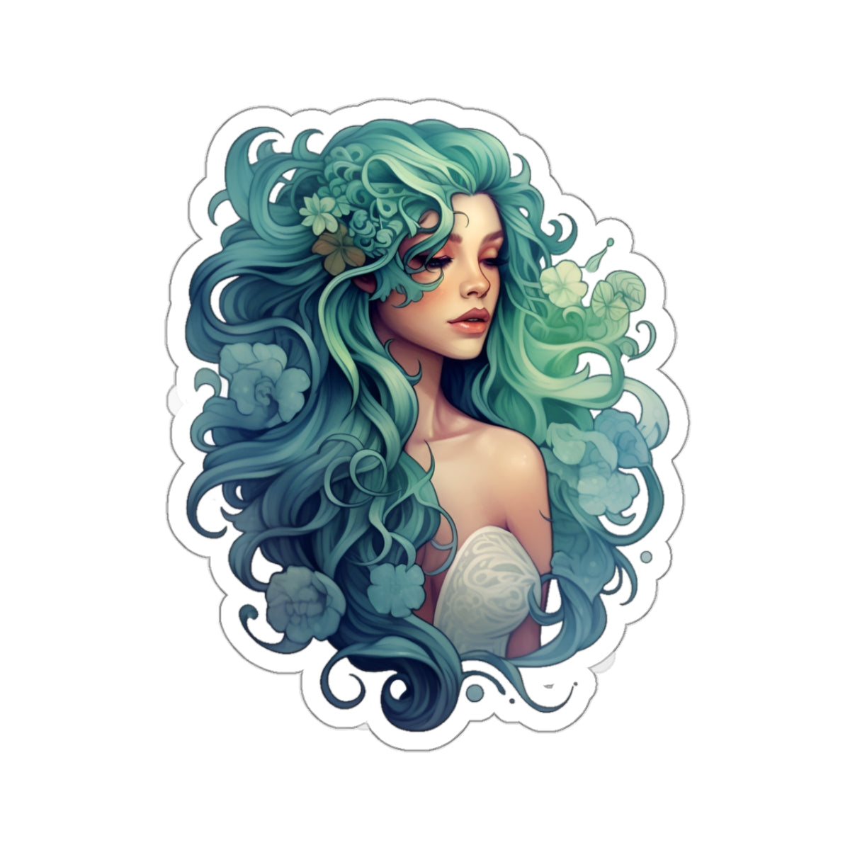 Green Sea Siren Sticker