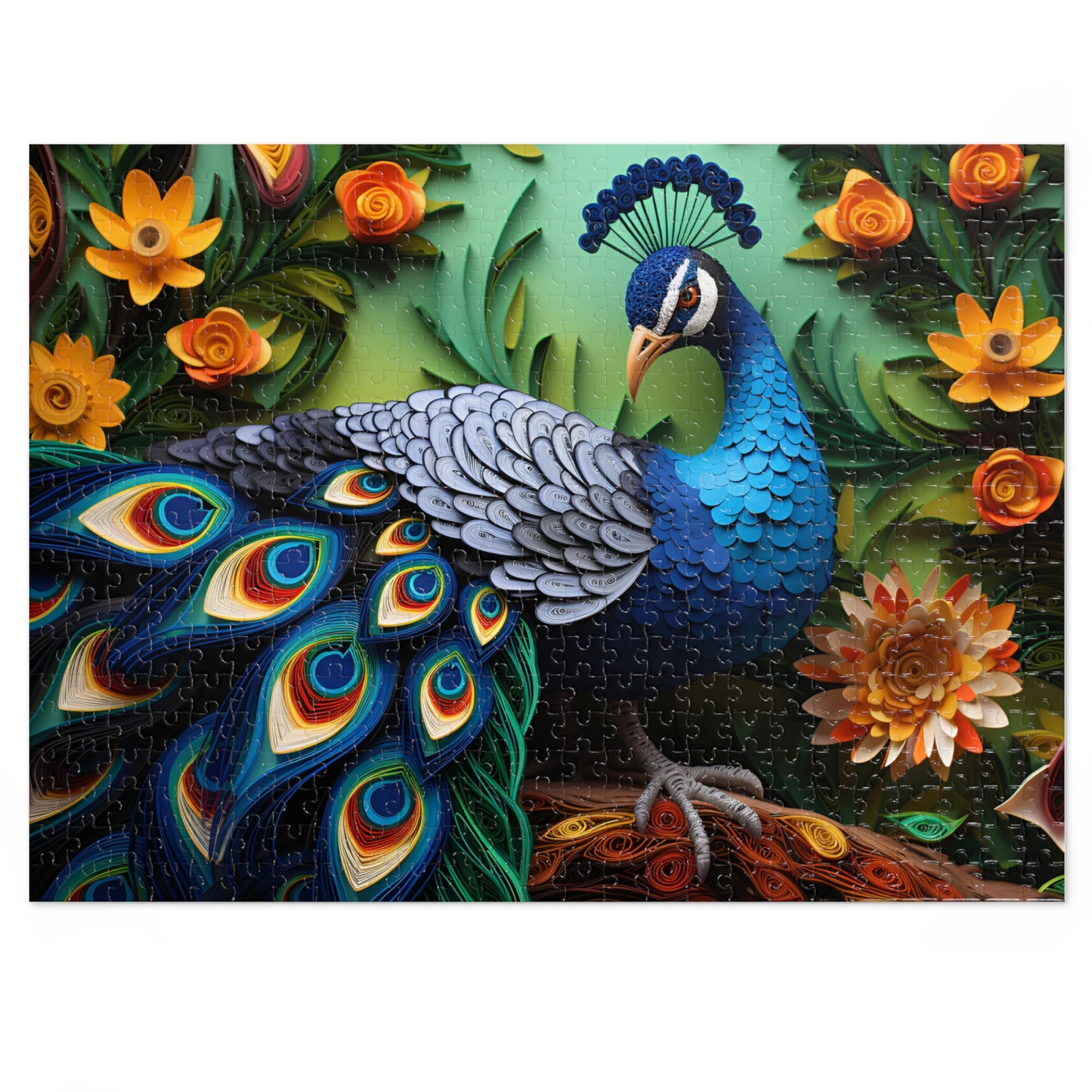 Paper Peacock Jigsaw Puzzle ( 500,1000-Piece)