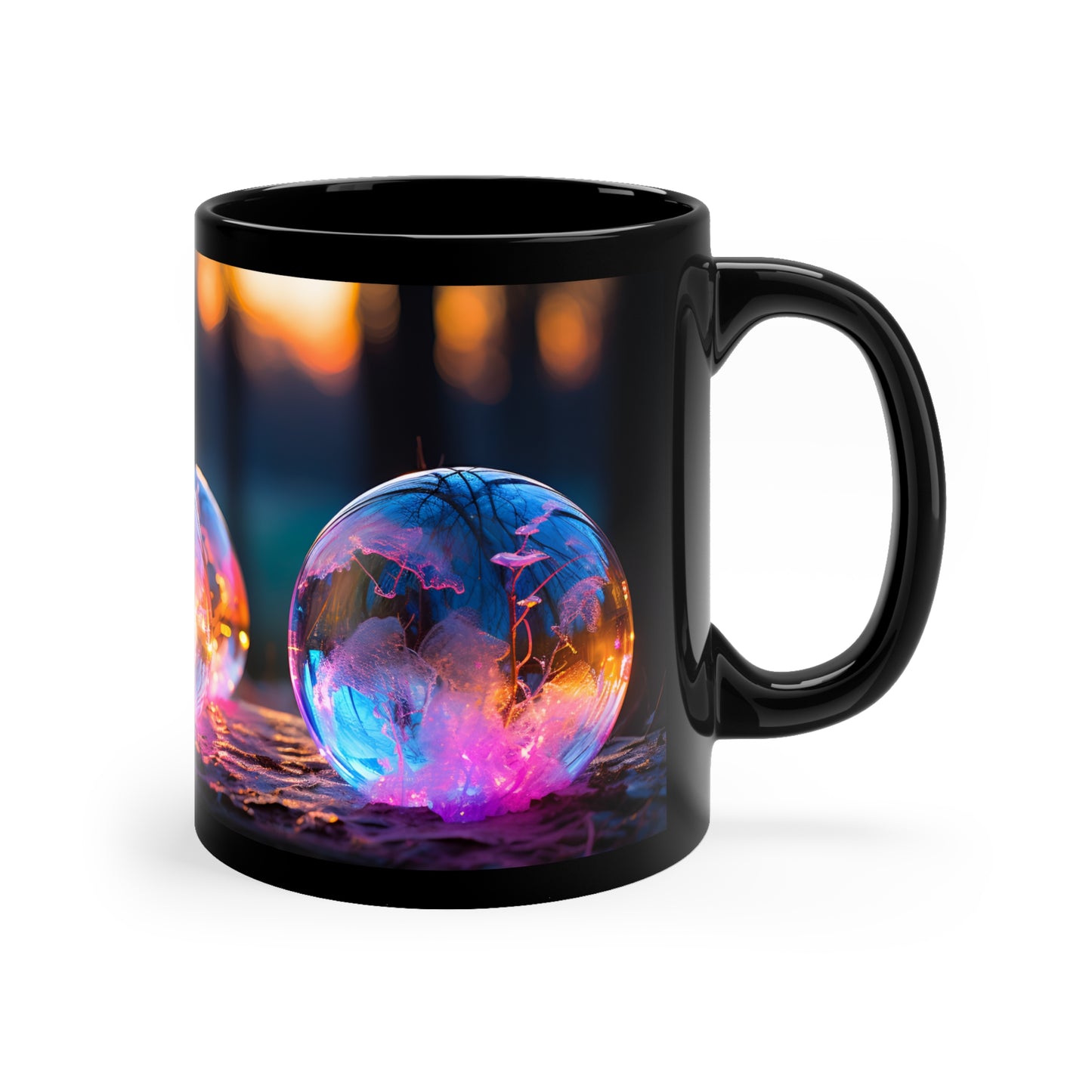 Black Bubble Mug 11oz Black Mug