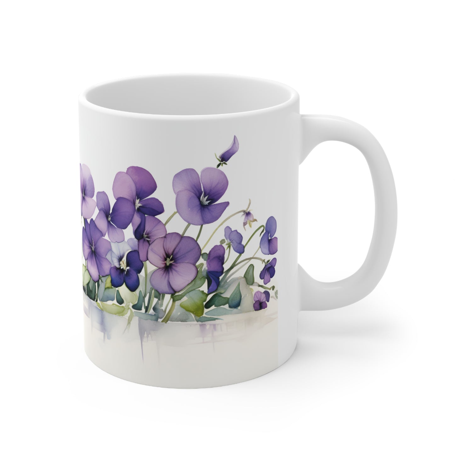 Watercolor Violets Mug