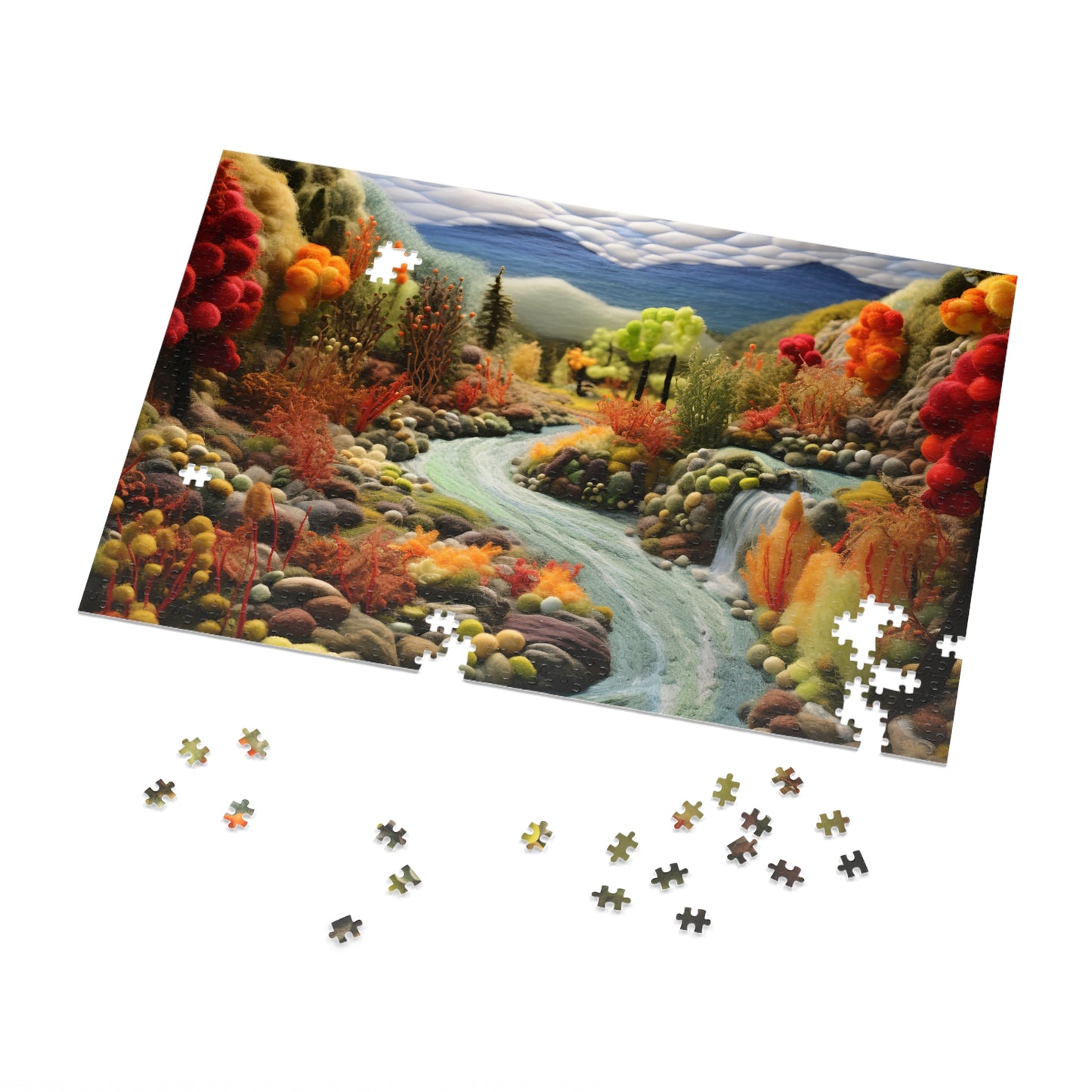 Felted Forest Stream Jigsaw Puzzle ( 500,1000-Piece)