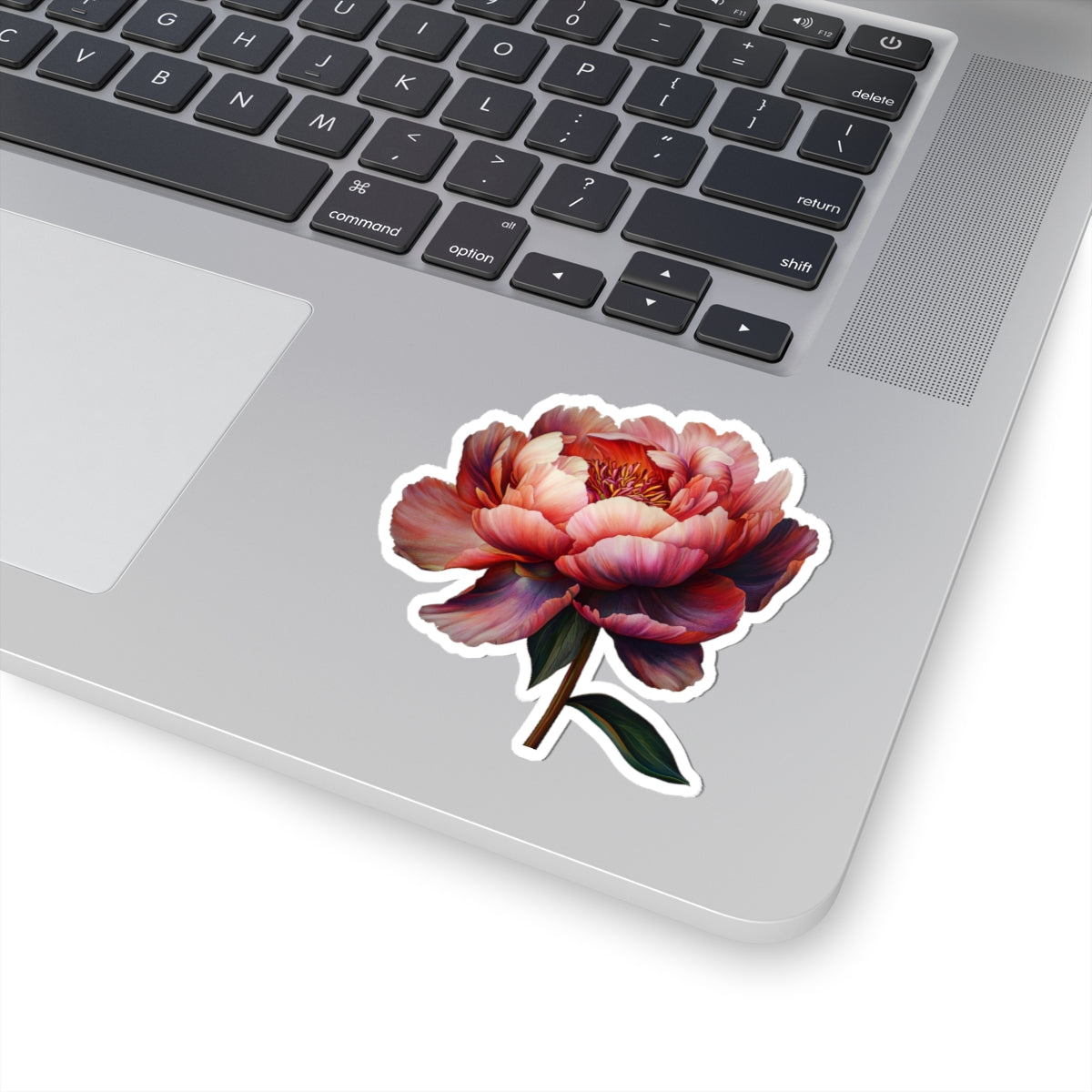 Peach Peony Sticker