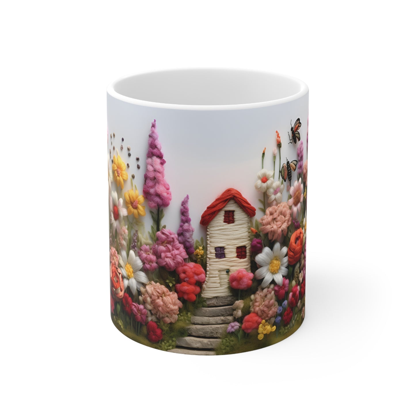 Felted Cottage Garden Mug