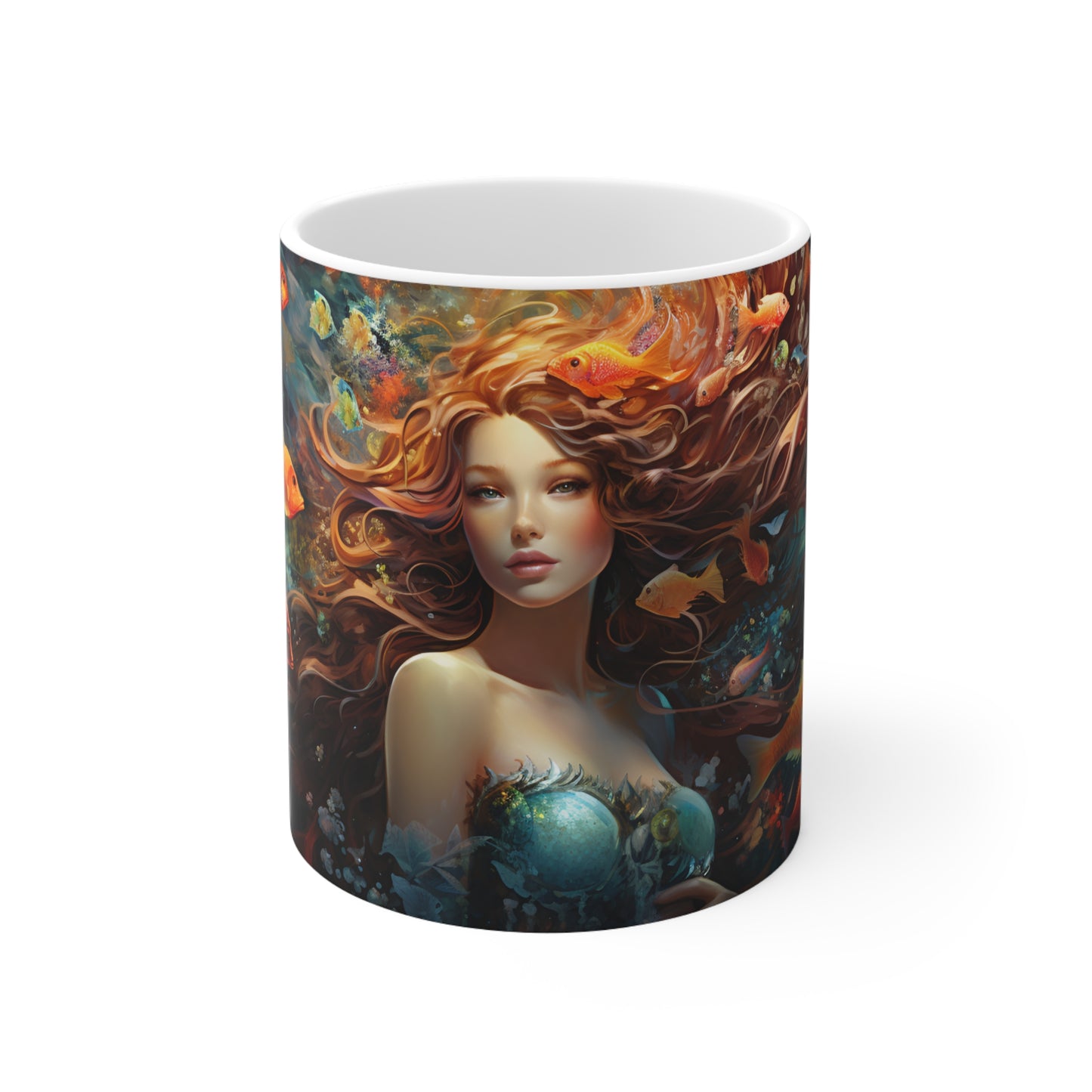 Mermaid Mug - 11pz Ceramic Mug - Sea Siren Mug