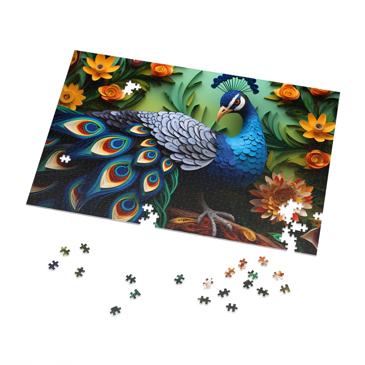 Paper Peacock Jigsaw Puzzle ( 500,1000-Piece)