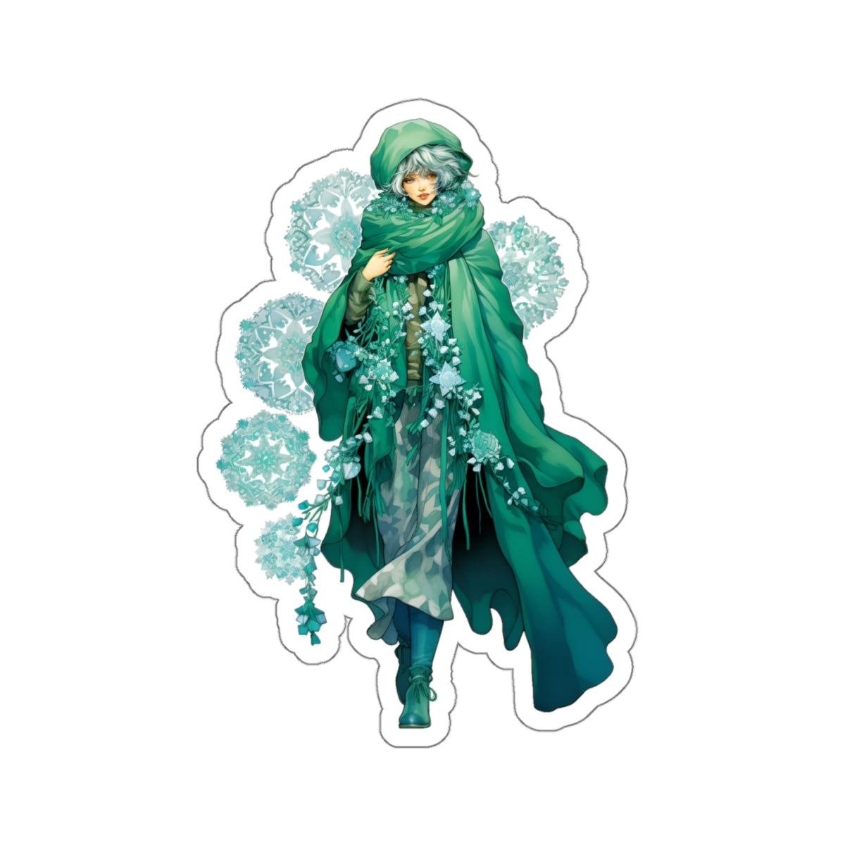 Winter Woman Sticker