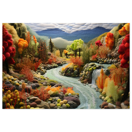 Felted Forest Stream Jigsaw Puzzle ( 500,1000-Piece)