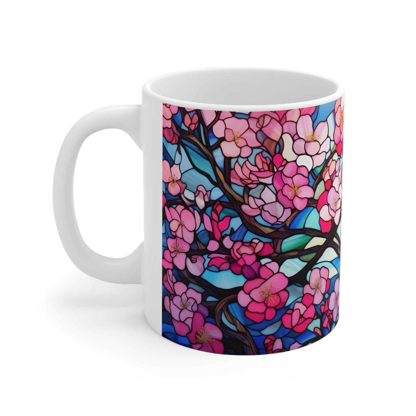 Stained Glass Cherry Blossoms Mug