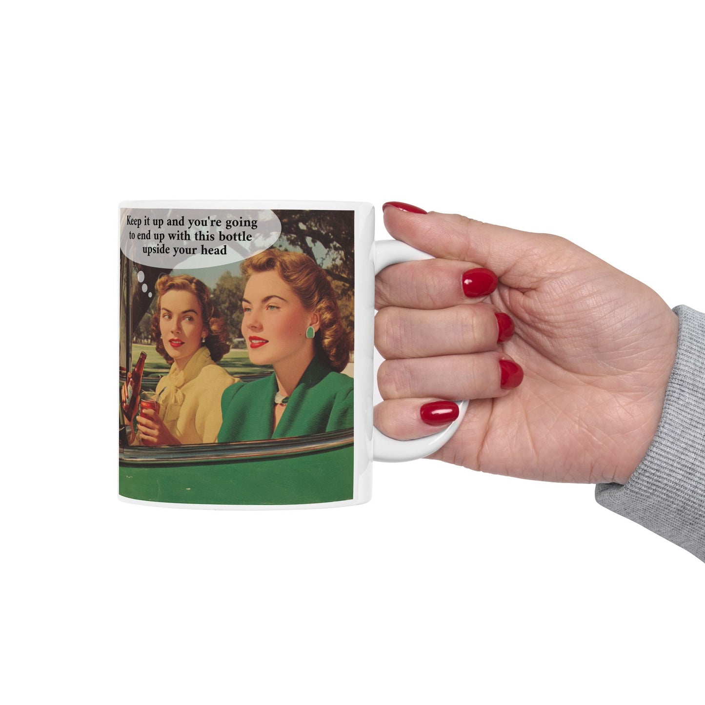 Bottle Upside The Head Mug