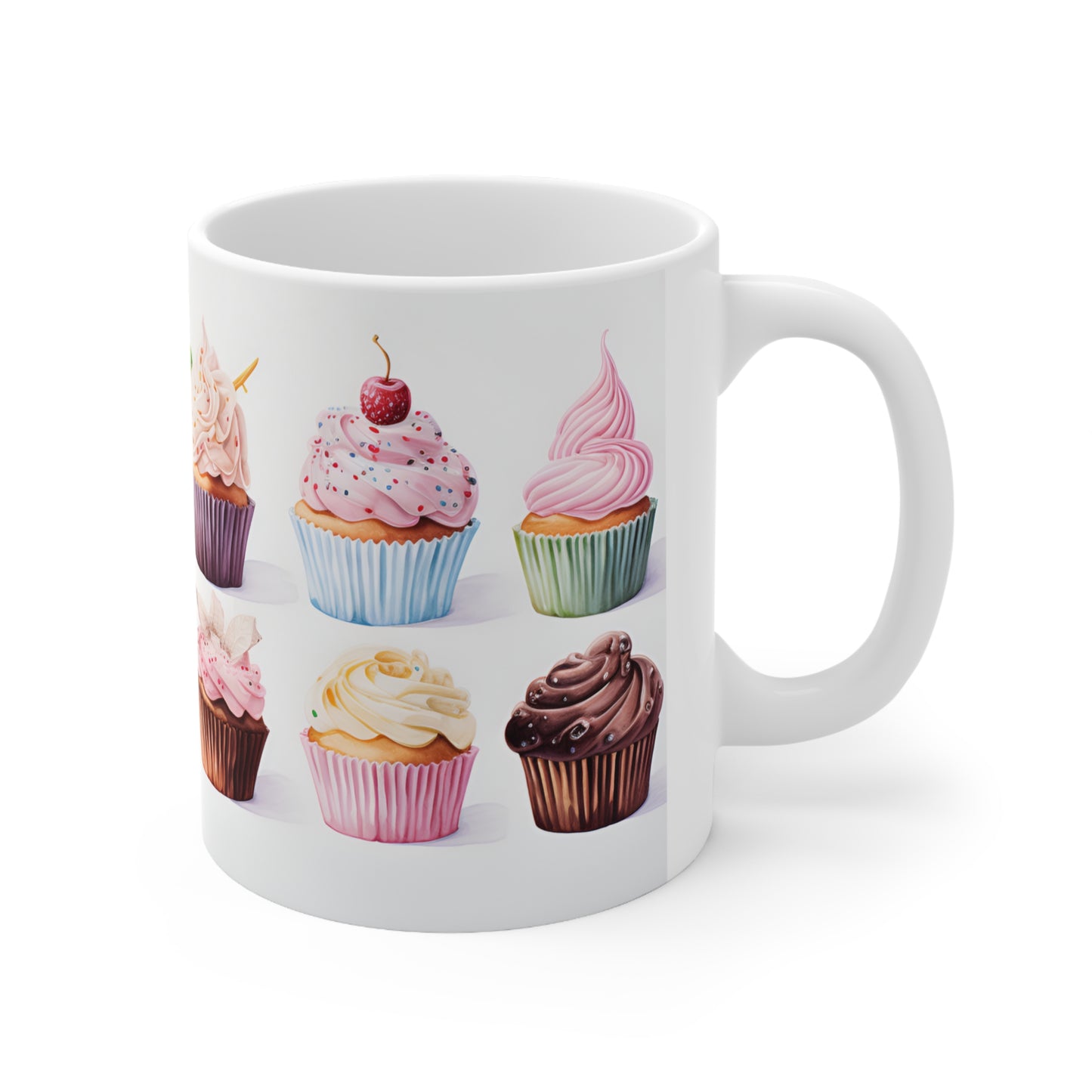 Cupcake Mug  - 11 oz Ceramic Coffee Mug