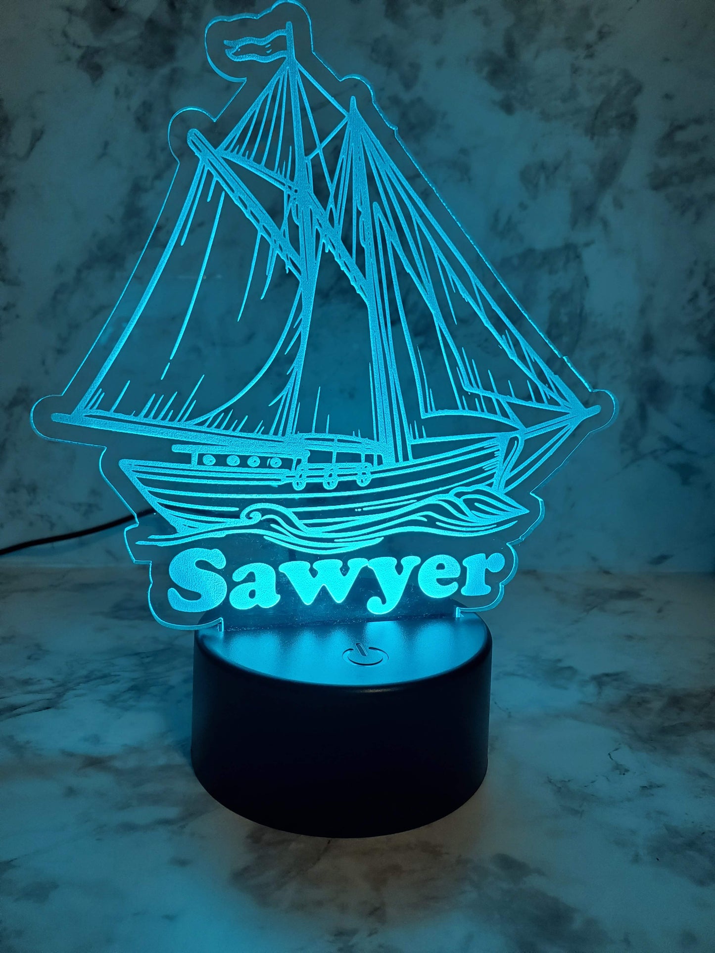 Custom Name Sailboat LED Sign