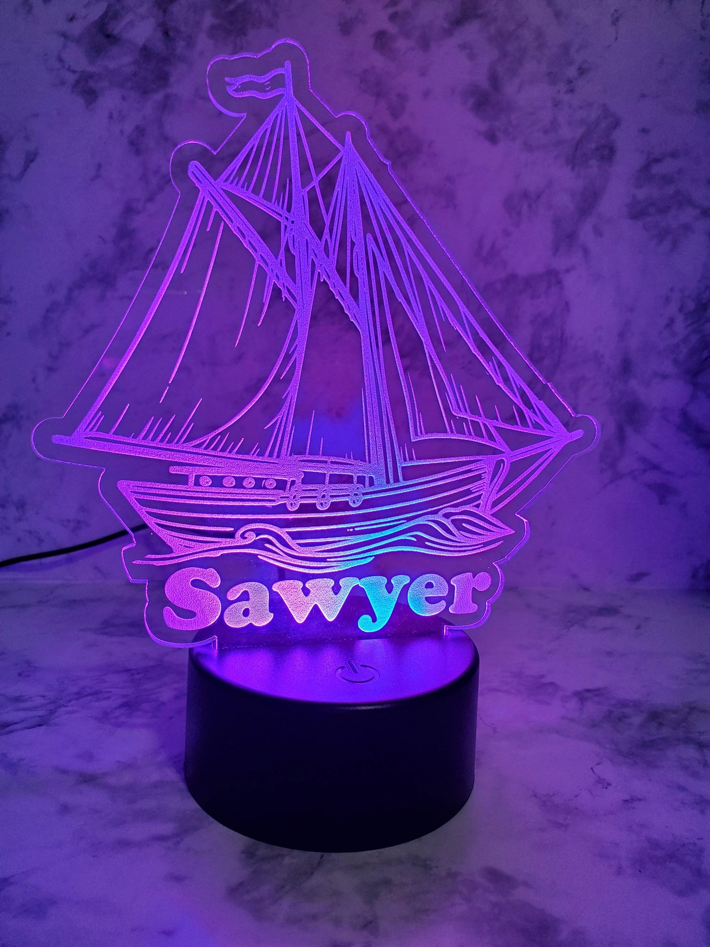 Custom Name Sailboat LED Sign