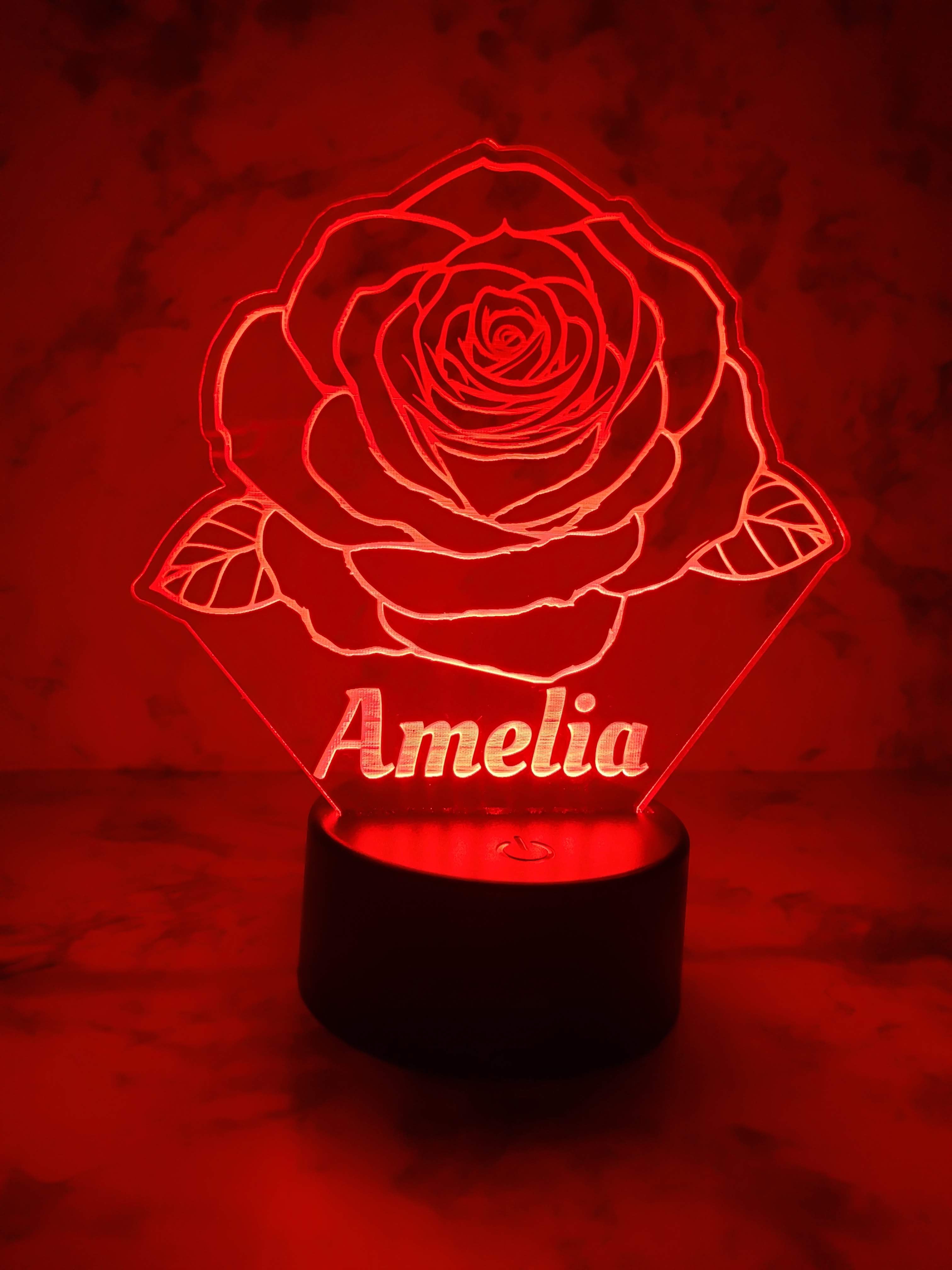 Custom Name Rose LED Sign – Ludicshops