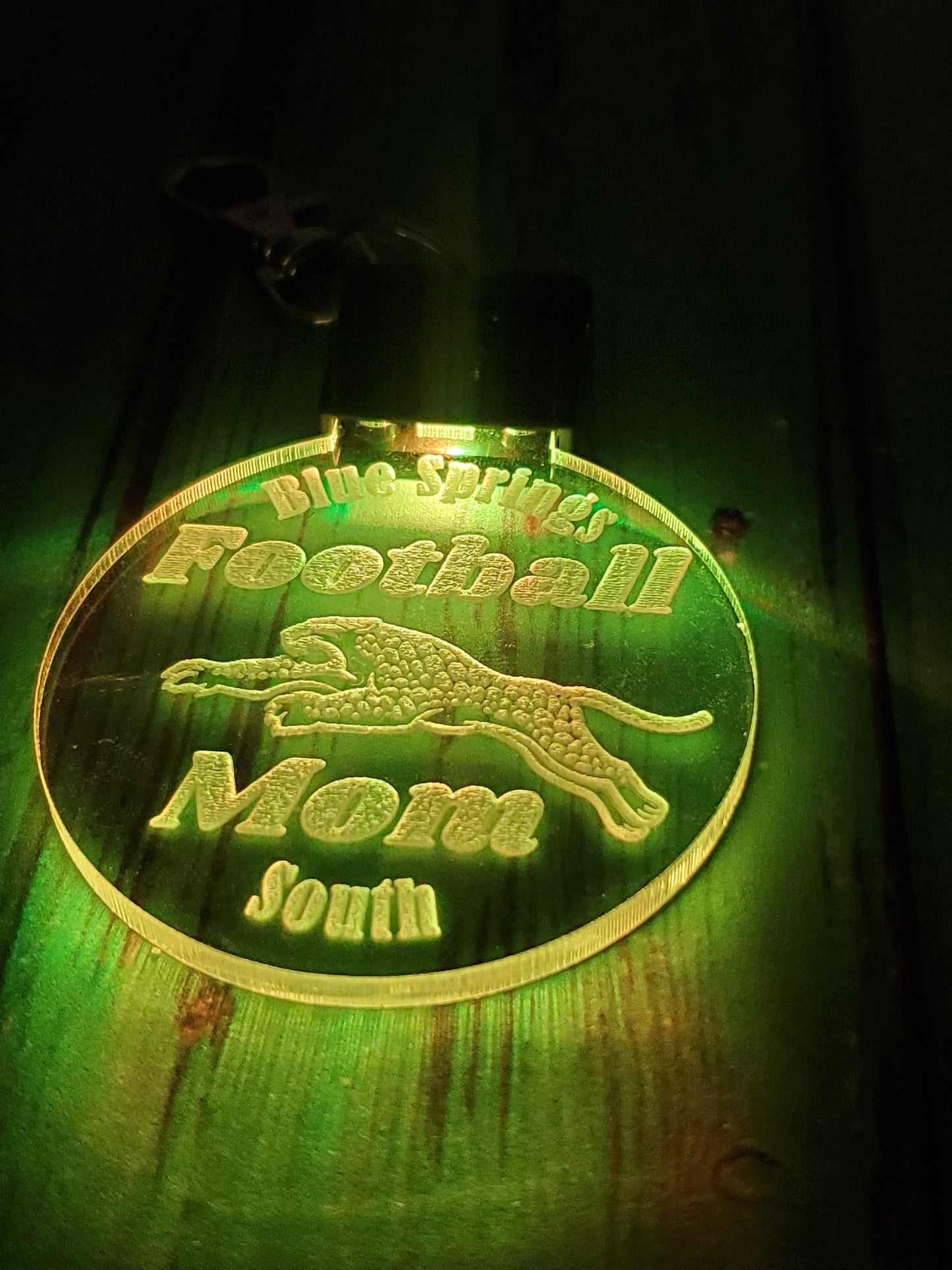 Custom Football Mom Acrylic LED Lanyard