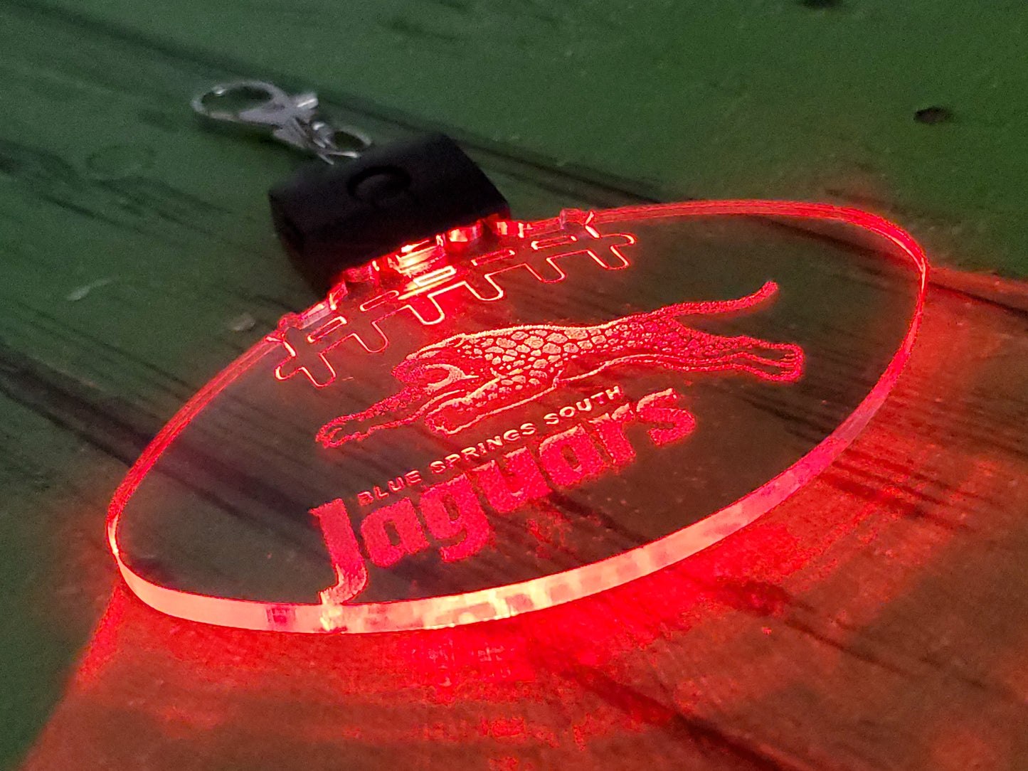 Custom Football Acrylic LED Badge/Lanyard