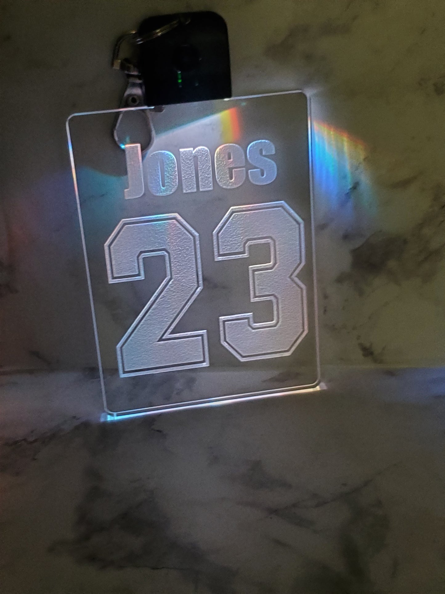 Custom Mock Jersey Acrylic LED Lanyard