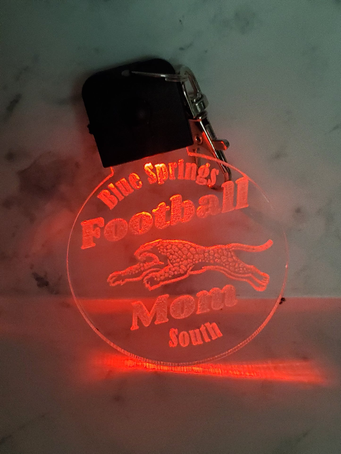 Custom Football Mom Acrylic LED Lanyard