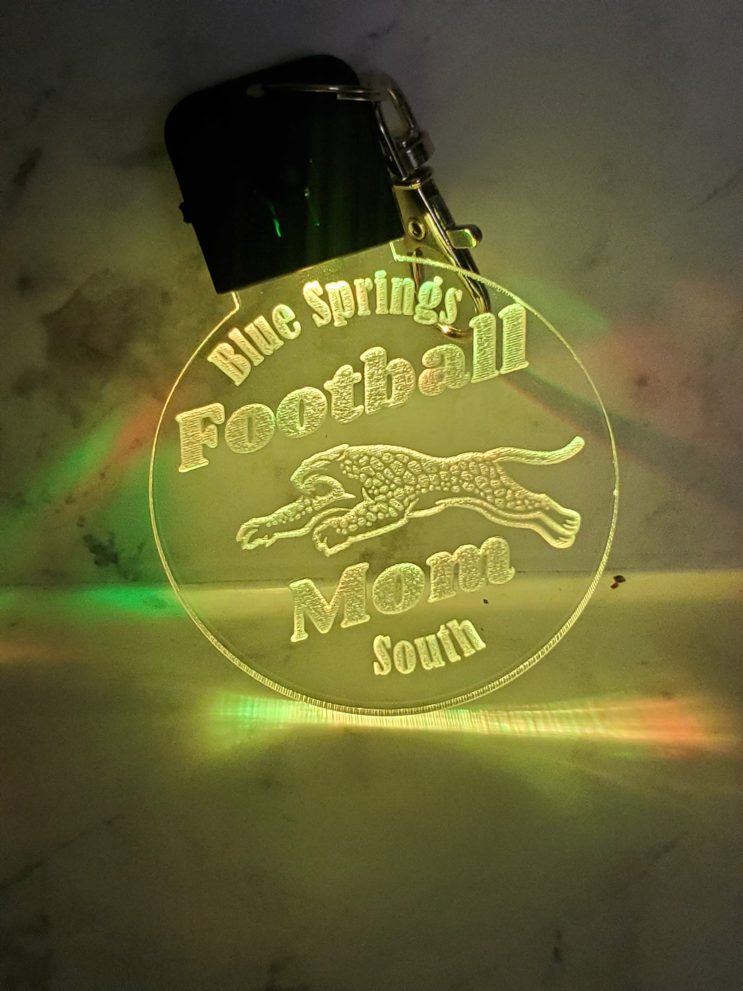 Custom Football Mom Acrylic LED Lanyard