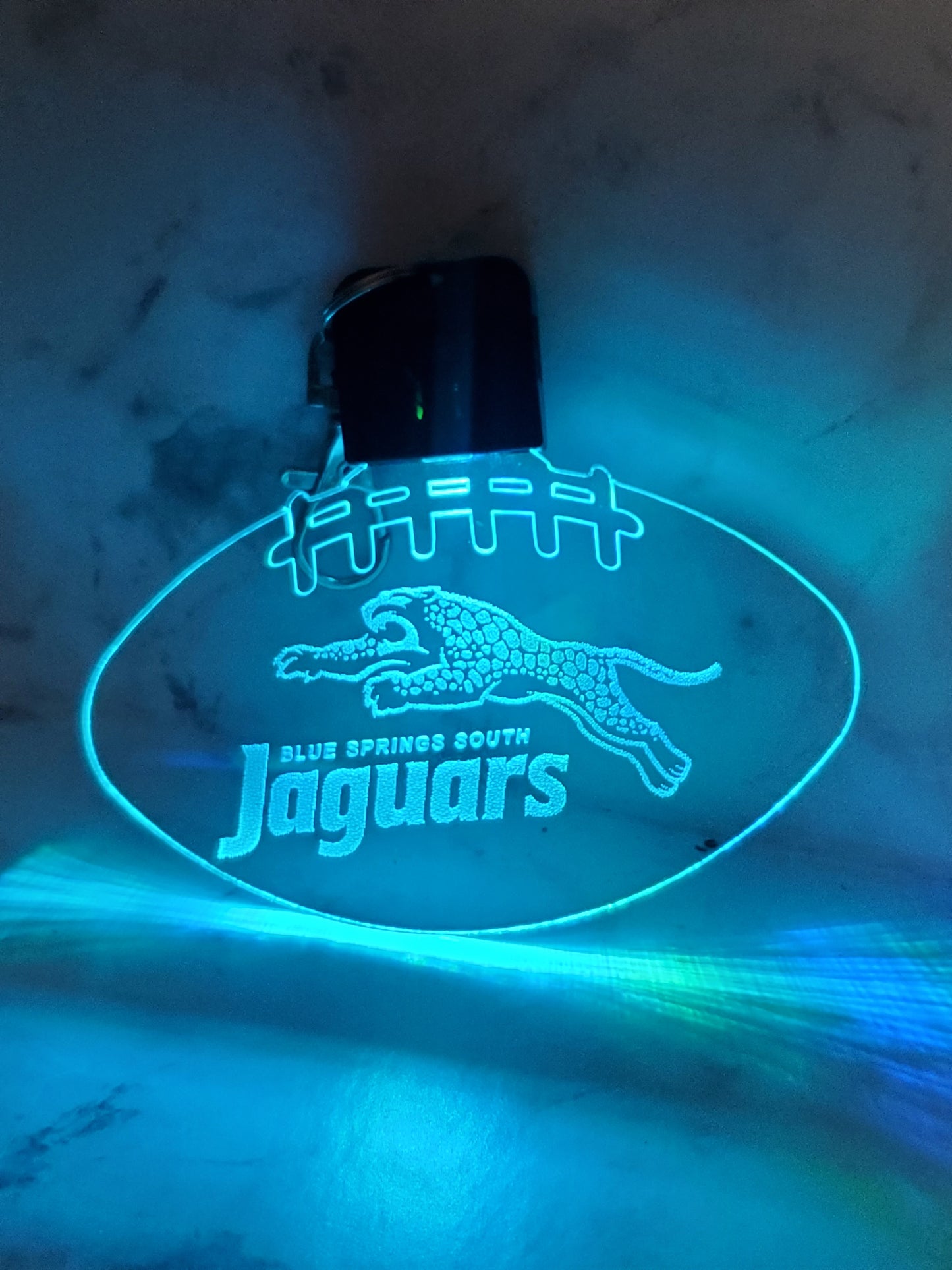 Custom Football Acrylic LED Badge/Lanyard