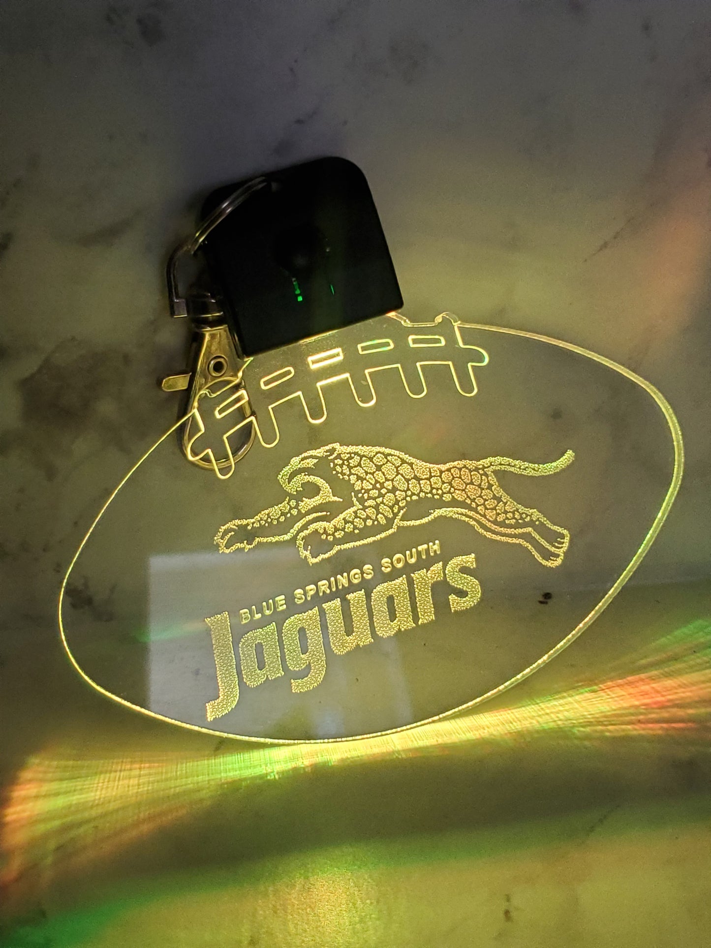 Custom Football Acrylic LED Badge/Lanyard