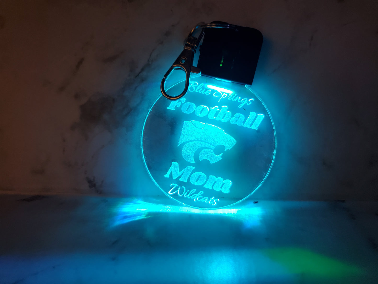 Custom Football Mom Acrylic LED Lanyard