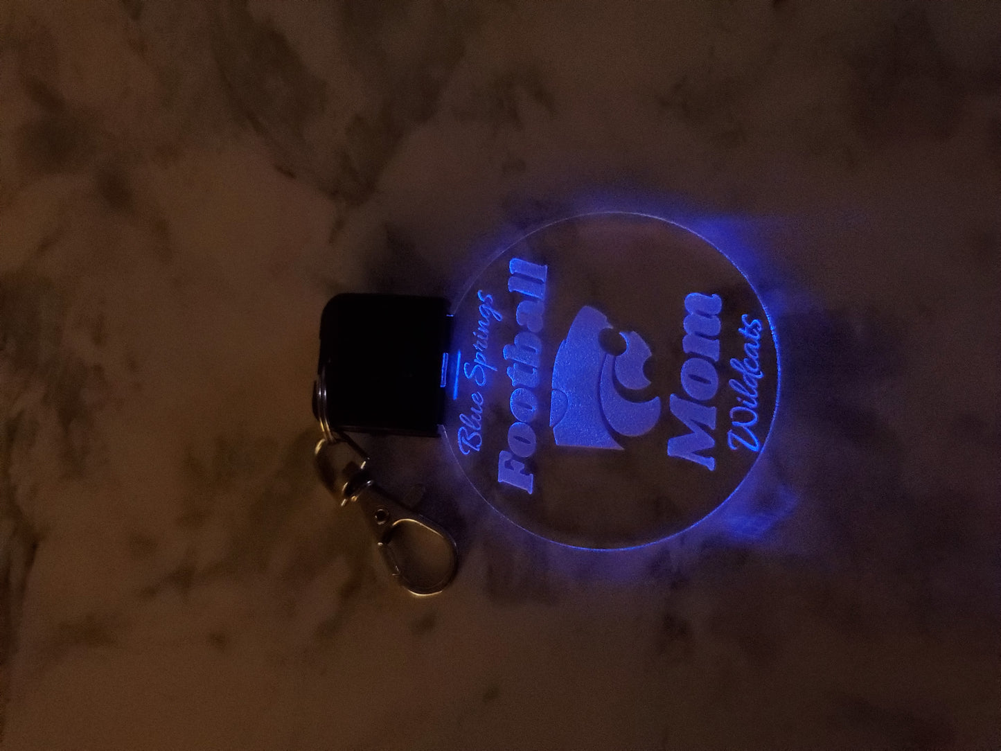 Custom Football Mom Acrylic LED Lanyard