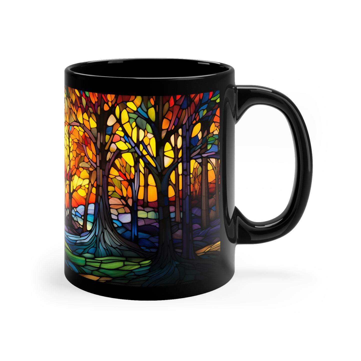Stained Glass Forest Mug